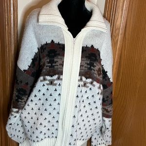 Vintage London Fog Nordic Cardigan sweater Xl